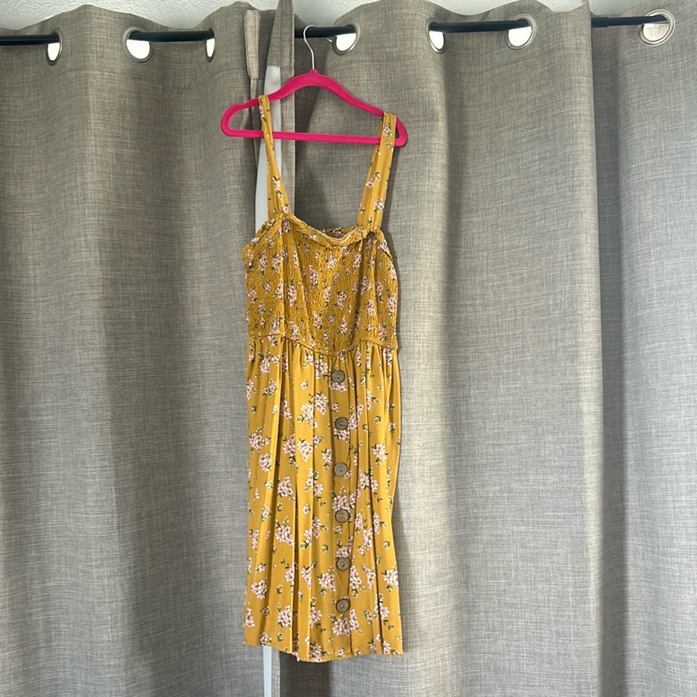 yellow floral summer dress size small